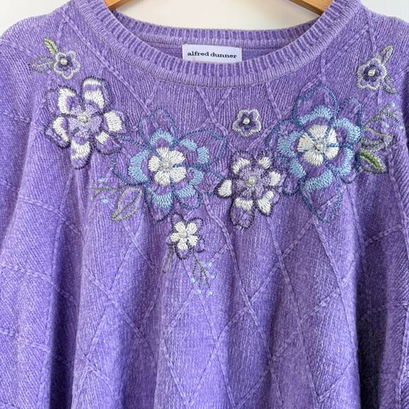 Alfred Dunner Victoria Falls Chenille Embroidered Sweater Size 3X - Picture 8 of 10